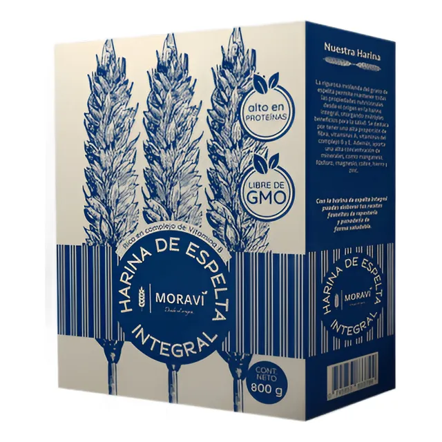 Harina Espelta Integral- 800 Gr- Alto En Proteína Y Fibra