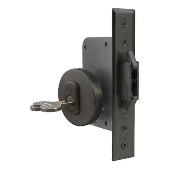 Cerradura Embutir De Corredera 1090 Cilindro En Ambos Lados Color Negro