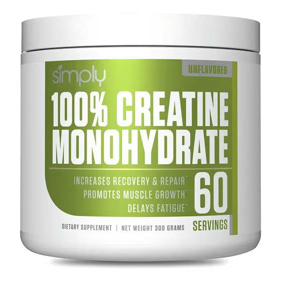 100% Creatine Monohydrate Simply 60 Servicios