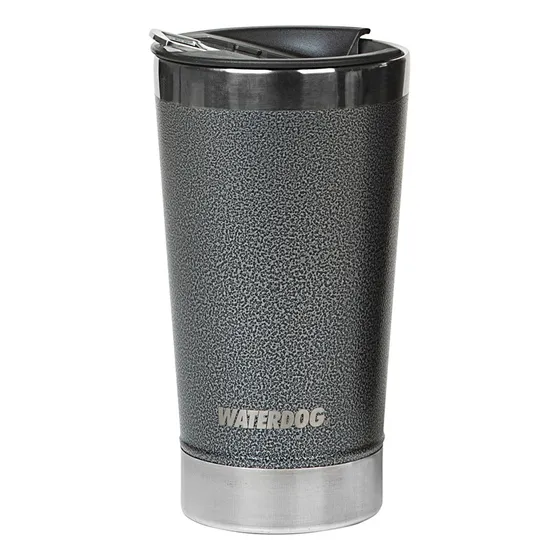 Vaso Cervecero Waterdog Doble Pared Acero Inox 500ml C/tapa