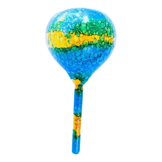 Maraca Cabaça Artesanal Indígena Colorido Chocalho Instrumen
