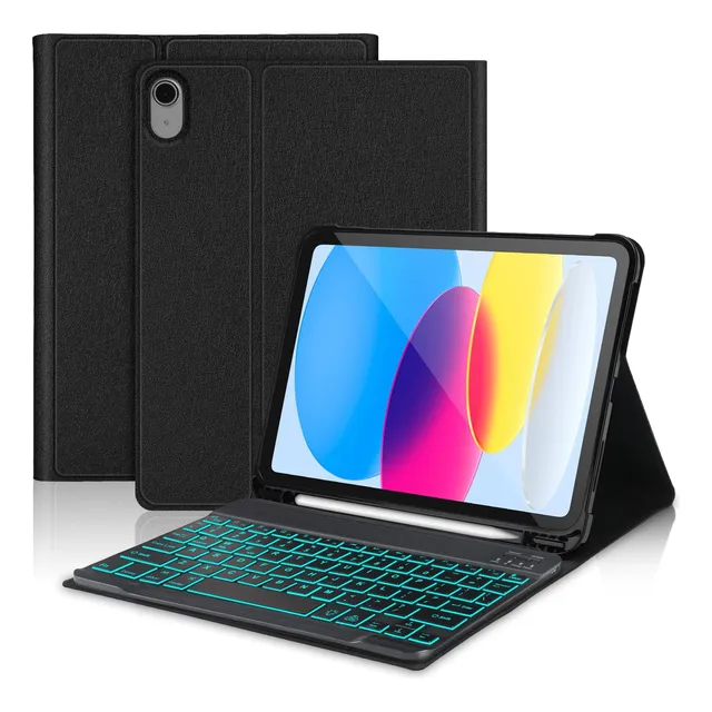 Funda Con Teclado Marca Faryodi / Para iPad 10.9 /black