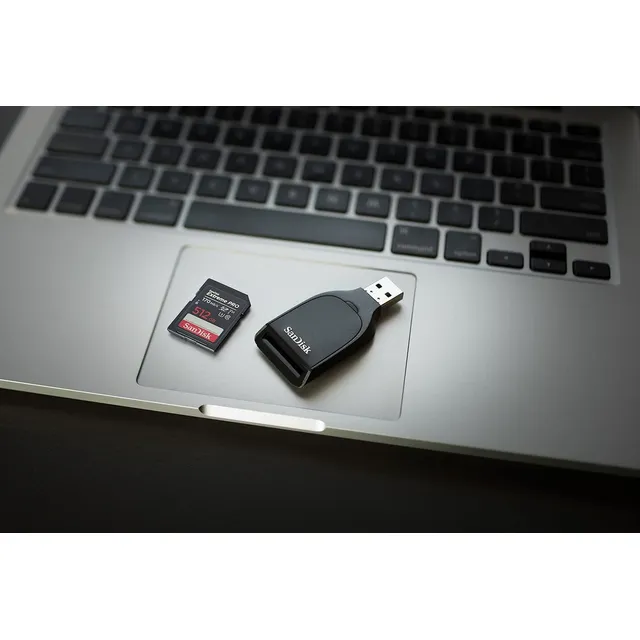 Lector de tarjetas SD Sandisk de 170 mb, interfaz USB tipo A