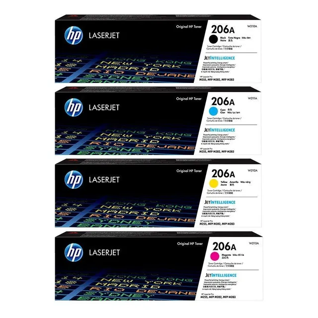 Kit De 4 Tóner Hp Laserjet 206a Para Hp Laserjet M283fdw