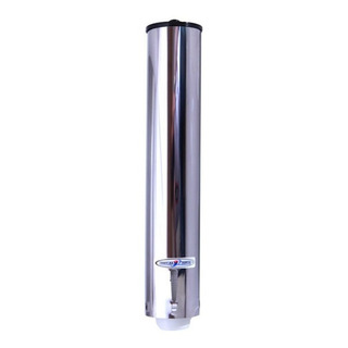 Kit 2 Dispenser Para Copo Descartavel Água 180/200ml Inox Kit 2 Dispenser Para Copo Descartavel Água 180/200ml Inox