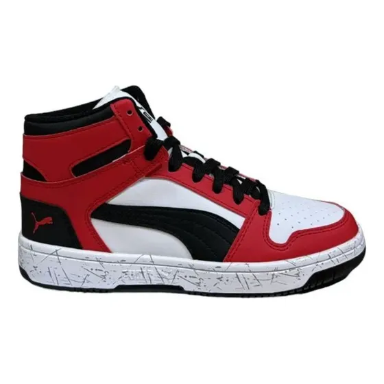 Tenis Puma Rebound Lay Jaspiado Blanco Rojo Jnr Om