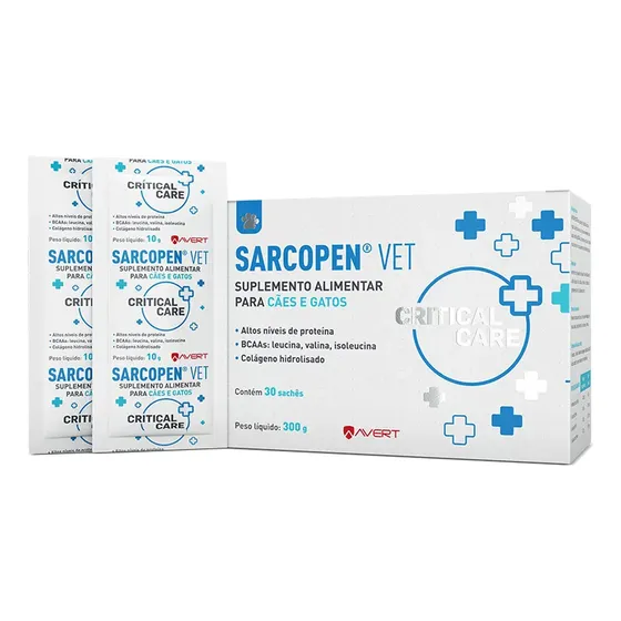 Sarcopen Vet 30 Sachês Avert Suplemento Para Cachorro Gato