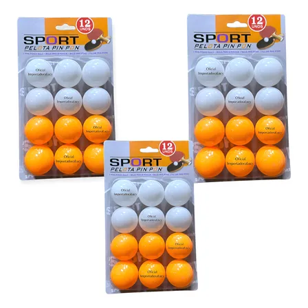 Pelota De Pin Pong Mesa Tenis Blancas Y Naranja 36 Pelotas