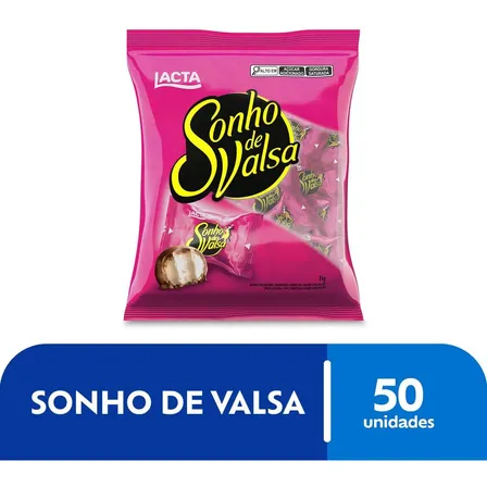 Wafer Recheado Sonho De Valsa Sabor Chocolate - Pacote 1kg