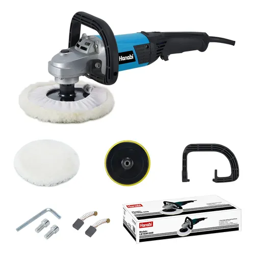 Politriz E Lixadeira Angular 7 Polegadas 1400w 180mm Hanabi Azul