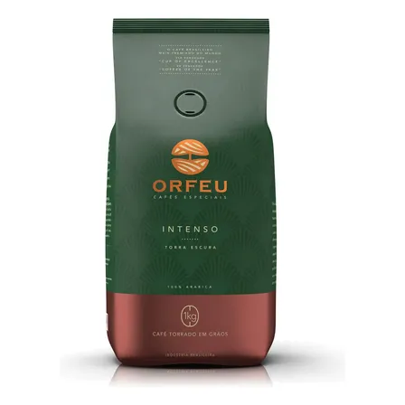 Café em Grãos Orfeu Intenso 1kg Torra Escura 100% Arábica