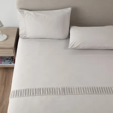Sabanas Hotel Casatua 1,5p 2p King Super King +funda Almohad 2 Plazas - Gris Claro Liso