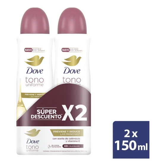 Desodorante Antitranspirante Dove Aerosol 2und X 89g