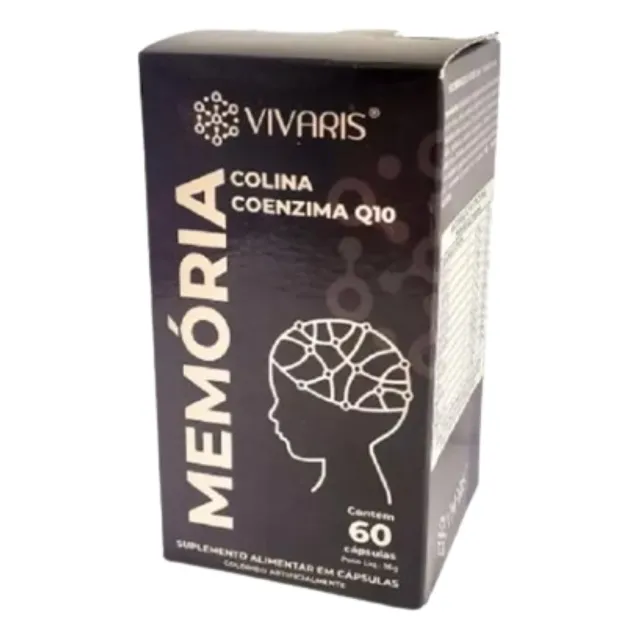 Memória- Colina Coenzima Q10, 60 Cápsulas Sabor Neutro