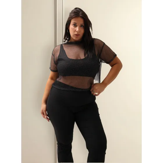 Top De Noche Tul Lujey Mujer Naif