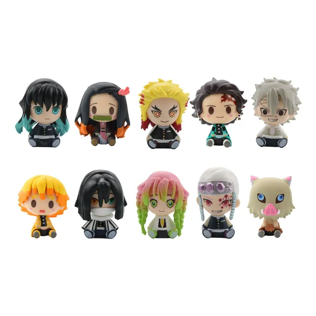 Set 10 Figuras Chibi Kimetsu No Yaiba - Demon Slayer