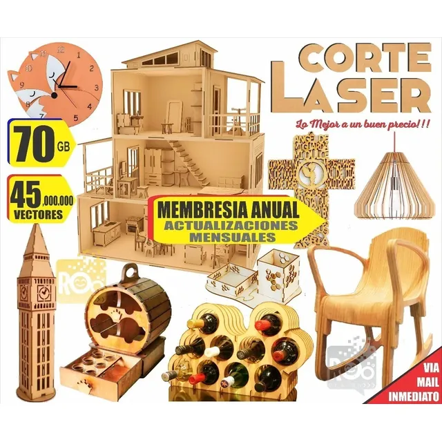 Pack Premium Vectores Corte Laser Cnc Membresia Anual Oferta