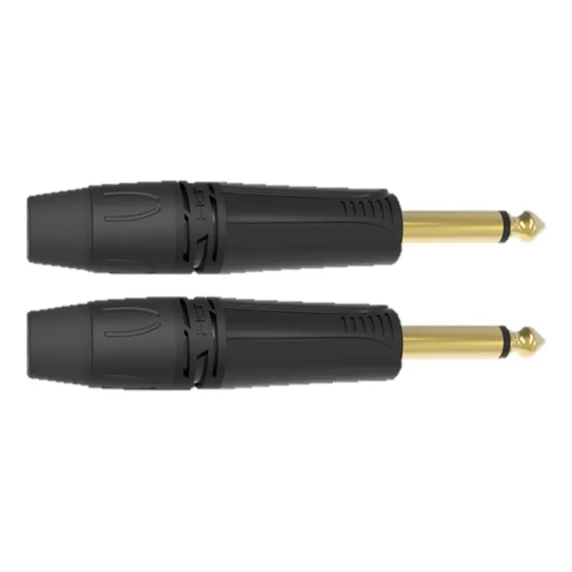 Par Conectores Jack Mono Profesionales 6.3mm Proel Dhj63mbk2