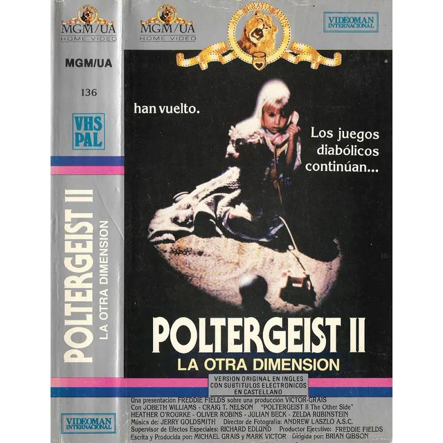 Poltergeist Ii Vhs Jobeth Williams Craig T. Nelson Terror