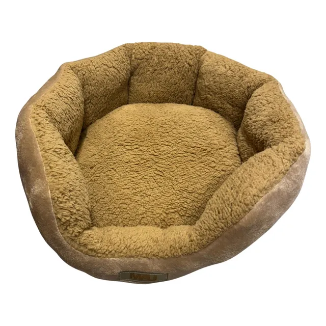 Cama Cucha Para Perros Corderito Mullida Antiestrés M