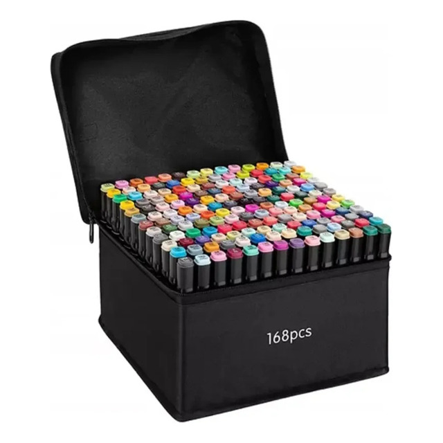 Marcador Conjunto Canetas 168 Cores Ponta Dupla Touch N Marcador Conjunto Canetas 168 Cores Ponta Dupla Touch N