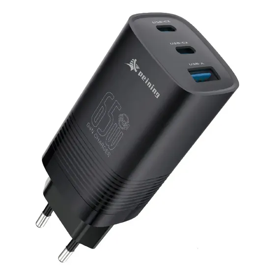 Fonte Carregador Peining 65w Super Turbo 2x Usb-c 1x Usb-a