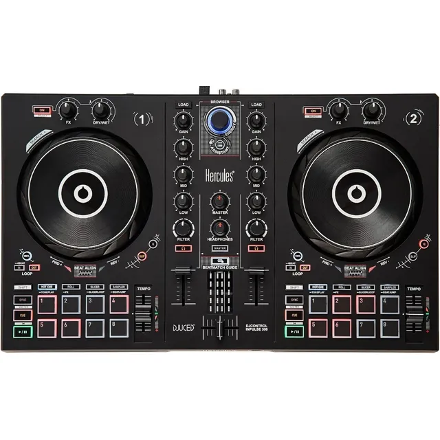 Controlador DJ Hercules DJControl Inpulse 300 negro de 2 canales