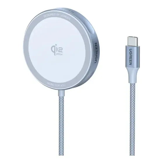 Cargador Ugreen 25w Magsafe Qi2 Para iPhone 17, 16, AirPods Celeste | Cuotas sin interés
