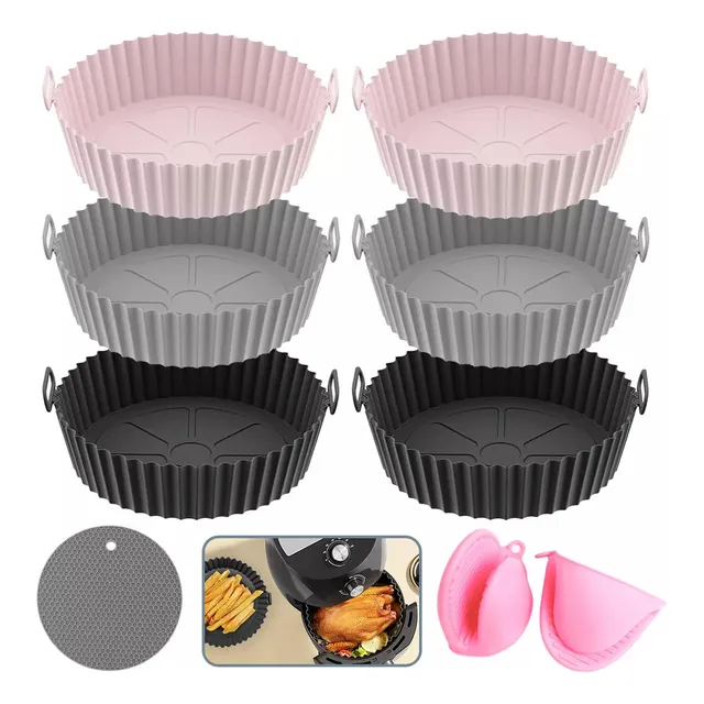 6pzs Moldes Para Hornear Sil Reutilizable Freidora Aire