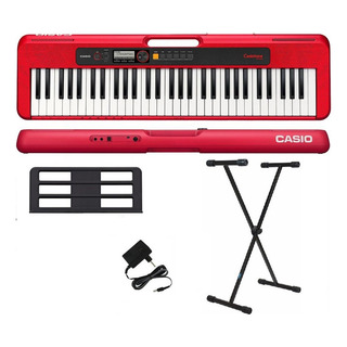 Kit Teclado Musical Casio Casiotone Ct-s200 61 Teclas Red Kit Teclado Musical Casio Casiotone Ct-s200 61 Teclas Red