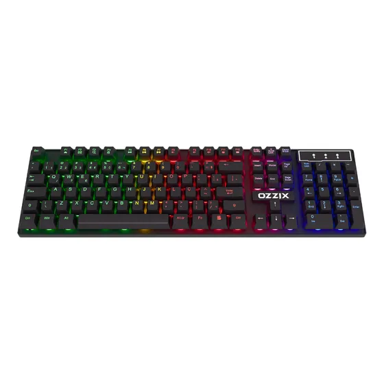 Teclado Gamer Rgb Precision Semi Mecânico Antighosting Ozzix Cor De Teclado Preto Idioma Português Brasil