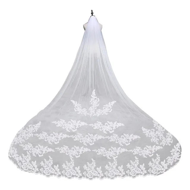 . Velo De Novia Con Peine Blanco De 3 M De Largo For Boda,