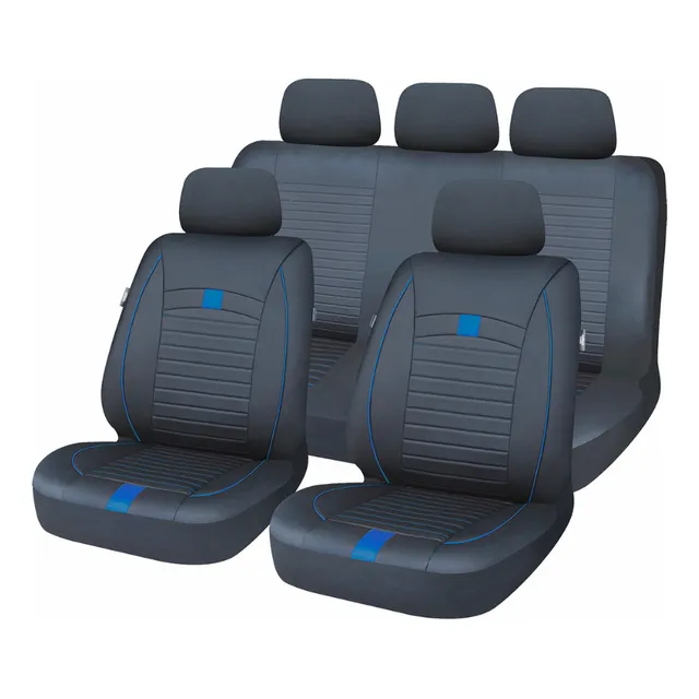 Funda Cubre Asiento Gris Eco Cuero Auto Simil Cuero Premium