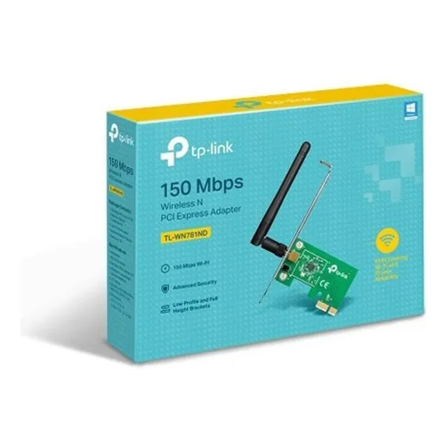 Tarjeta de red PCIe TP-Link TL-WN781nd de 150 Mbps