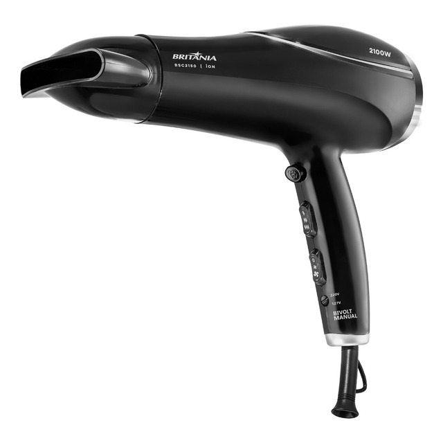 Secador De Cabelos Britânia 2100w Bsc2150 Cor Preto