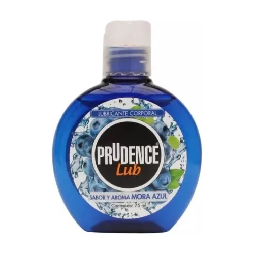 Lubricante Comestible De Sabor Prudence Lub, 75 Ml Base Agua Sabor Mora azul