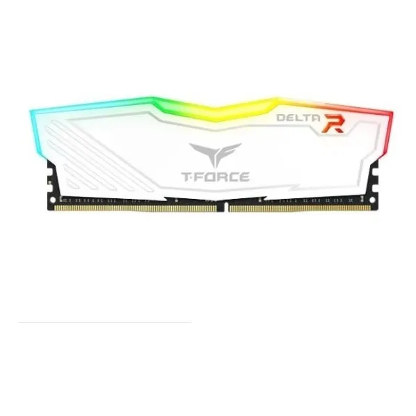 Memoria RAM T-Force Delta gamer color blanco 8GB 1 Team Group TF4D48G3200HC16C01
