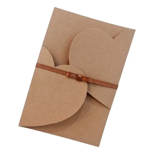 40 Envelopes Convites Casamentos E Festas Coração Duplo