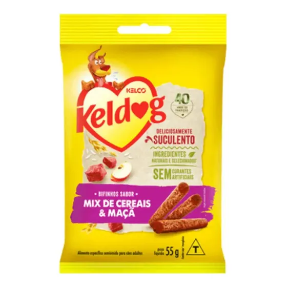 Bifinho Keldog Petisco Mix De Cereais E Maçã 55g