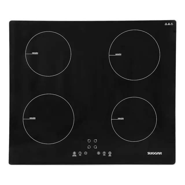 Fogão Cooktop De Indução 4 Zonas De Aquecimento Suggar Cor Preto