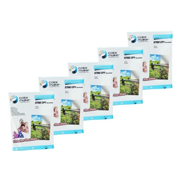 Papel Fotográfico Autoadhesivo Color Make Tamaño A4 250 Hojas