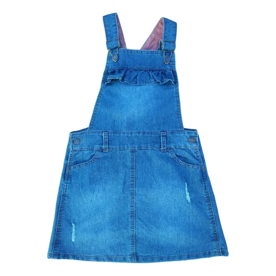 Jumper Tiki Jeans Niña Infantil Con Volados Talles 2 Al 14