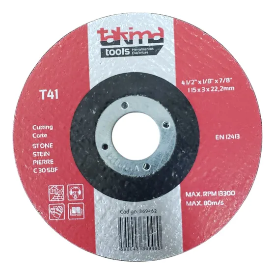 Disco De Corte Para Metal 4 1/2  X 1/8  X 7/8  Takima