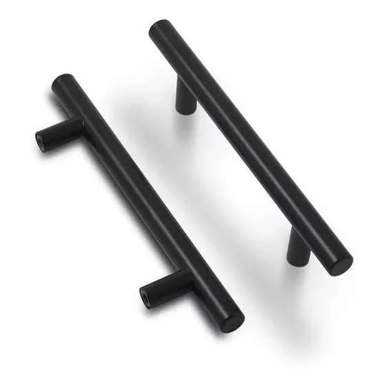 Jaladera De Barra Negra Acero Inoxidable 15.6 Cm Handy Home