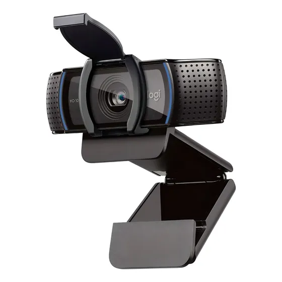 Webcam Logitech Webcam C920s Hd Pro 1080p com microfone preto