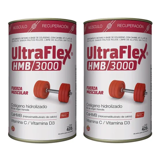 Combo Ultraflex Hmb/3000 Pvo.x 420gr Fuerza Muscular X2 Und.