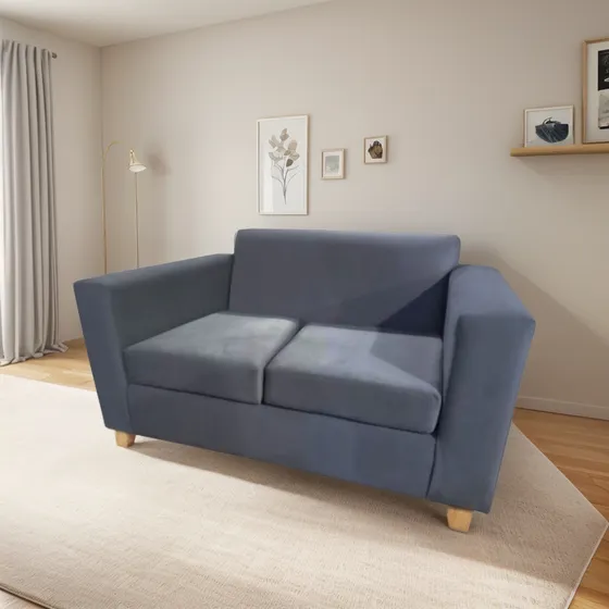 Sillon  Sofa Parma 2 Cuerpos Reforzado Pana