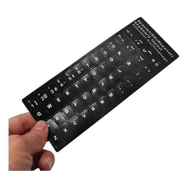 Etiquetas De Alfabeto Para Laptop , Mxnvb-001, Negro, 48 Pe Color Negro