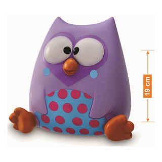 Brinquedo Cofrinho Infantil Para Moedas Bubu E As Corujinhas Cor Roxo Brinquedo Cofrinho Infantil Para Moedas Bubu E As Corujinhas Cor Roxo