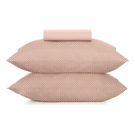 Jogo De Cama Simples 2 Peças Solteiro Slim Lotus Altenburg Rosa Geométrico